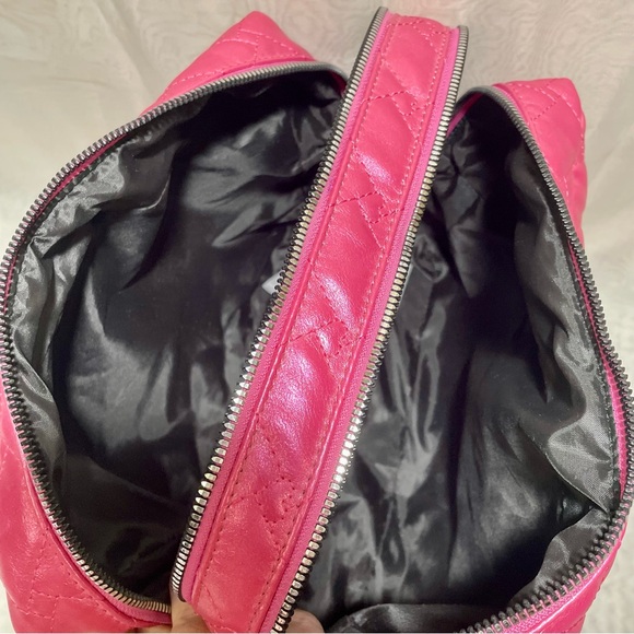 Betsey Johnson Fuchsia Large Quilted Cosmetic Bag, NWR - Picture 12 of 15